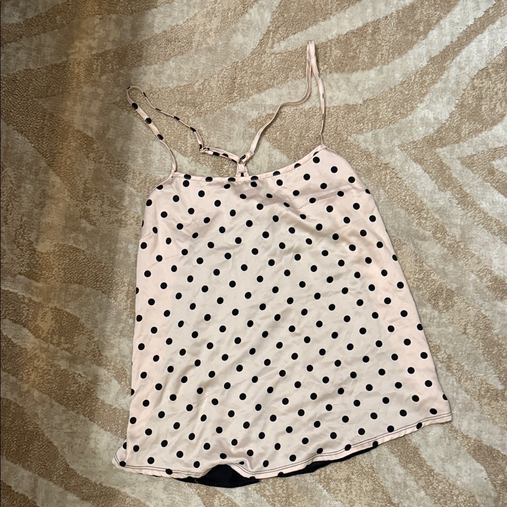 Victoria's Secret Pink and Black Polka Dot Camisole